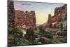 Price River Canyon, Utah, View of a Train near Castle Gate-Lantern Press-Mounted Art Print