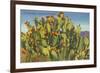 Prickly Pear Cactus in Fruit-null-Framed Art Print