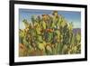 Prickly Pear Cactus in Fruit-null-Framed Art Print