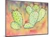 Prickly Pear Cactus-Beverly Dyer-Mounted Art Print