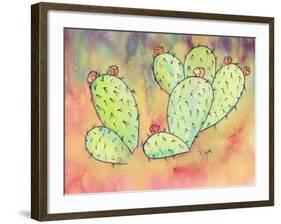 Prickly Pear Cactus-Beverly Dyer-Framed Art Print