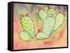 Prickly Pear Cactus-Beverly Dyer-Framed Stretched Canvas