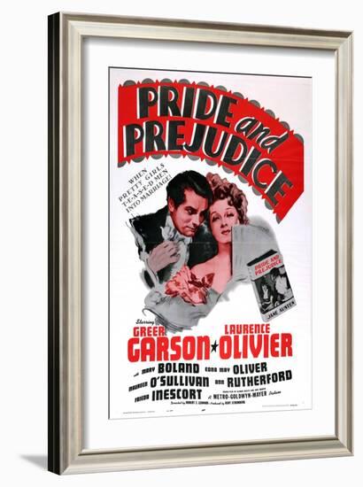 Pride and Prejudice, Laurence Olivier, Greer Garson, 1940-null-Framed Art Print