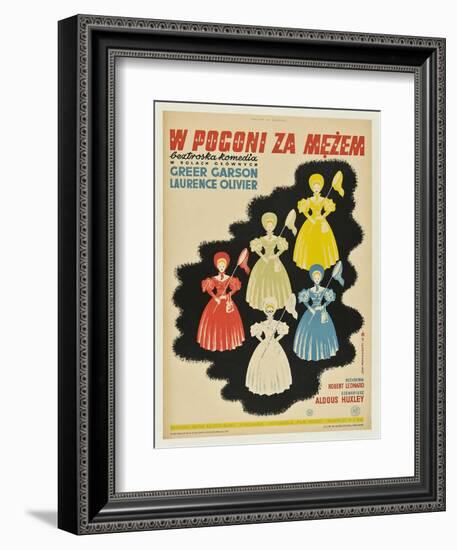 Pride and Prejudice, Polish Movie Poster, 1940-null-Framed Art Print