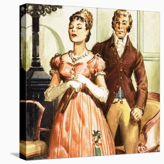 Pride and Prejudice's Elizabeth and Mr Darcy-null-Stretched Canvas