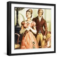 Pride and Prejudice's Elizabeth and Mr Darcy-null-Framed Giclee Print