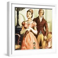 Pride and Prejudice's Elizabeth and Mr Darcy-null-Framed Giclee Print