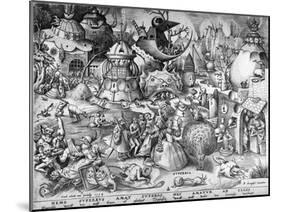 Pride, from the Seven Deadly Sins, Engraved by Pieter Van Der Heyden, 1558-Pieter Bruegel the Elder-Mounted Giclee Print