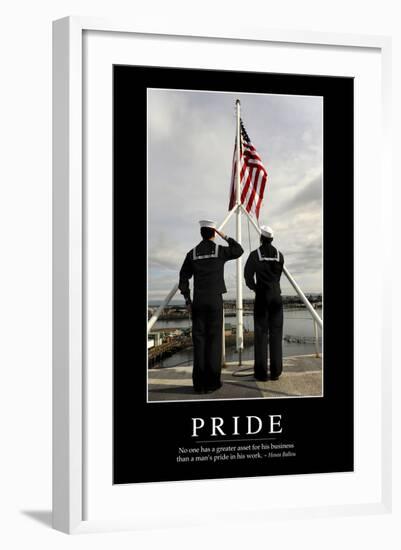 Pride: Inspirational Quote and Motivational Poster-null-Framed Photographic Print