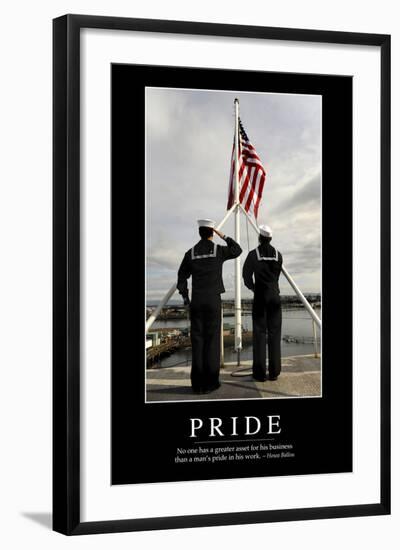 Pride: Inspirational Quote and Motivational Poster-null-Framed Photographic Print