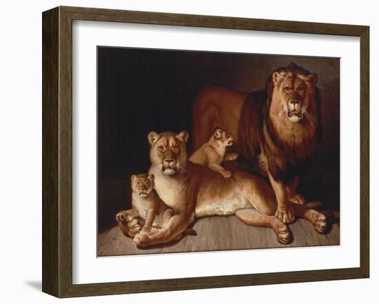 Pride of Lions-Jean-Baptiste Huet-Framed Giclee Print