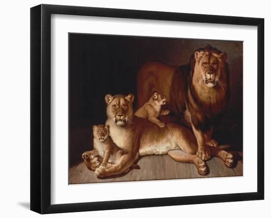 Pride of Lions-Jean-Baptiste Huet-Framed Giclee Print