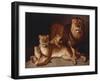 Pride of Lions-Jean-Baptiste Huet-Framed Giclee Print