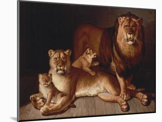 Pride of Lions-Jean-Baptiste Huet-Mounted Giclee Print