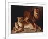 Pride of Lions-Jean-Baptiste Huet-Framed Giclee Print