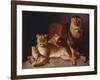 Pride of Lions-Jean-Baptiste Huet-Framed Giclee Print