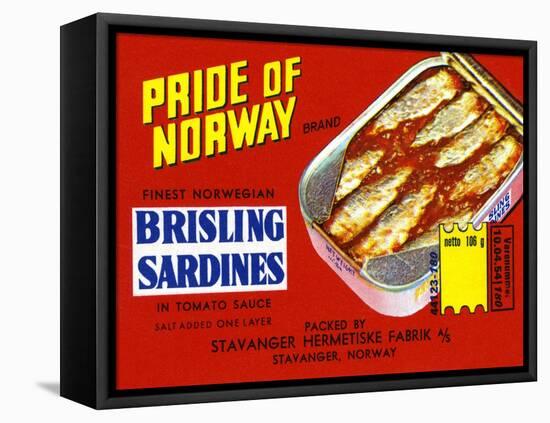 Pride Of Norway Brand Brisling Sardines-null-Framed Stretched Canvas