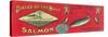 Pride of the Navy Salmon Can Label - Bellingham, WA-Lantern Press-Stretched Canvas