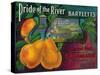 Pride of the River Pear Crate Label - Locke, CA-Lantern Press-Stretched Canvas