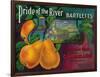 Pride of the River Pear Crate Label - Locke, CA-Lantern Press-Framed Art Print