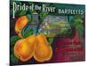 Pride of the River Pear Crate Label - Locke, CA-Lantern Press-Mounted Art Print