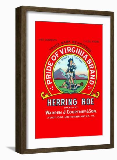 Pride of Virginia Herring Roe-null-Framed Art Print