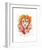 Pride (Watercolor Lion)-Sillier than Sally-Framed Art Print