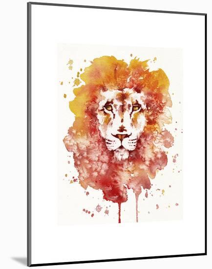 Pride (Watercolor Lion)-Sillier than Sally-Mounted Art Print