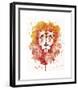 Pride (Watercolor Lion)-Sillier than Sally-Framed Giclee Print