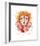 Pride (Watercolor Lion)-Sillier than Sally-Framed Giclee Print