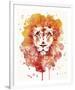 Pride (Watercolor Lion)-Sillier than Sally-Framed Giclee Print
