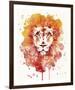 Pride (Watercolor Lion)-Sillier than Sally-Framed Giclee Print
