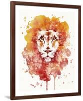 Pride (Watercolor Lion)-Sillier than Sally-Framed Giclee Print