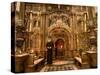 Priest at Tomb of Jesus Christ, Church of Holy Sepulchre, Old Walled City, Jerusalem, Israel-Christian Kober-Stretched Canvas