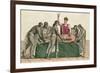 Priest in Tenochtitlan Plucks the Heart from Human Sacrifice-null-Framed Premium Giclee Print