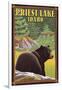 Priest Lake, Idaho - Bear in Forest-Lantern Press-Framed Art Print