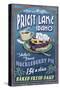 Priest Lake, Idaho - Huckleberry Pie Vintage Sign-Lantern Press-Stretched Canvas