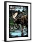 Priest Lake, Idaho - Moose Scratchboard-Lantern Press-Framed Art Print