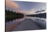 priest lake stacked pink-Jeff Poe-Stretched Canvas