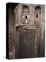 Priest Stands at the Entrance to the Rock-Hewn Church of Bet Gabriel-Rufael, Lalibela, Ethiopia-Mcconnell Andrew-Stretched Canvas