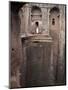 Priest Stands at the Entrance to the Rock-Hewn Church of Bet Gabriel-Rufael, Lalibela, Ethiopia-Mcconnell Andrew-Mounted Premium Photographic Print