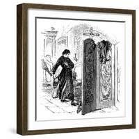 Priest Whipping a Penitent with a Birch, C1876-null-Framed Giclee Print