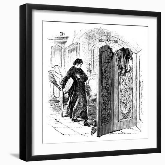 Priest Whipping a Penitent with a Birch, C1876-null-Framed Giclee Print