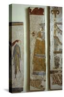 Priestess, Akrotiri Fresco, Thera-null-Stretched Canvas