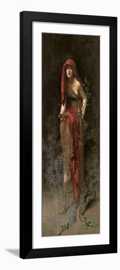 Priestess of Delphi, 1891-John Collier-Framed Giclee Print