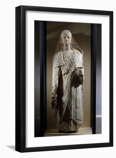 Priestess of Isis, Painted Limestone Funerary Statue, Roman Empire, 3rd Century-null-Framed Giclee Print