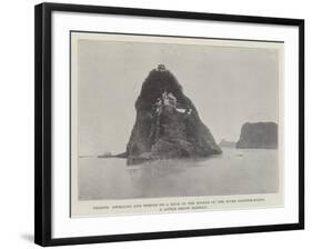 Priests Dwelling and Temple on a Rock in the Middle of the River Yangtse-Kiang-null-Framed Giclee Print