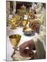 Priests' Hands Taking the Host During Mass in Easter Week-Eitan Simanor-Mounted Photographic Print