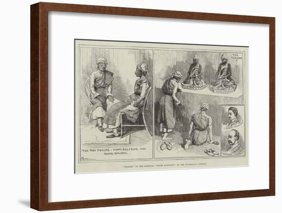 Priests of the Burmese White Elephant at the Zoological Gardens-Alfred Courbould-Framed Giclee Print