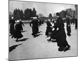 Priests Playing Football-null-Mounted Photographic Print